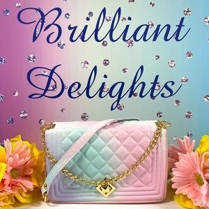 💗PASTEL OMBRÉ QUILTED FLAP BAG